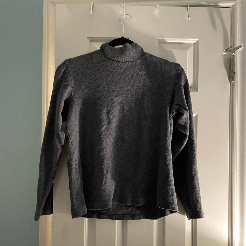 Gray long sleeve short turtleneck